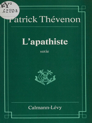 cover image of L'Apathiste